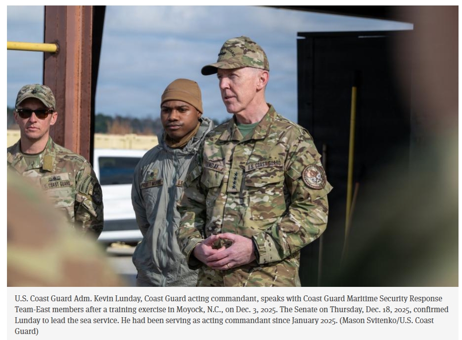 Coast Guard Commandant Confirmed